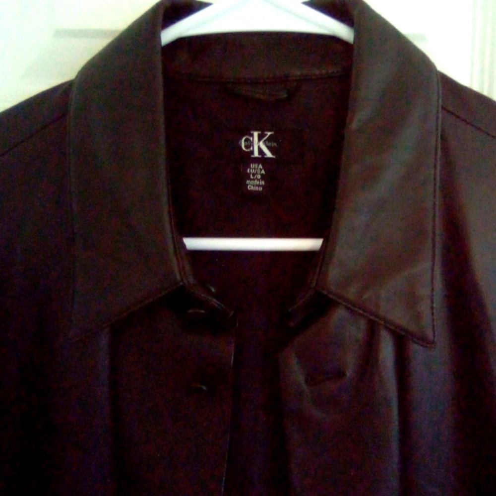 Men's leather jacket Calvin Klein large black